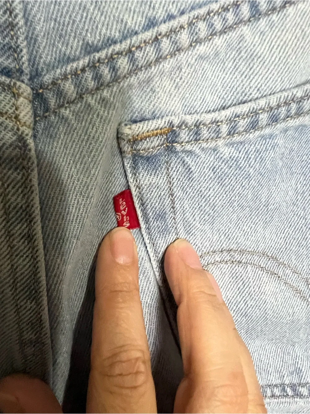Levi's High Waisted Mom Two Button Light Wash Denim Shorts